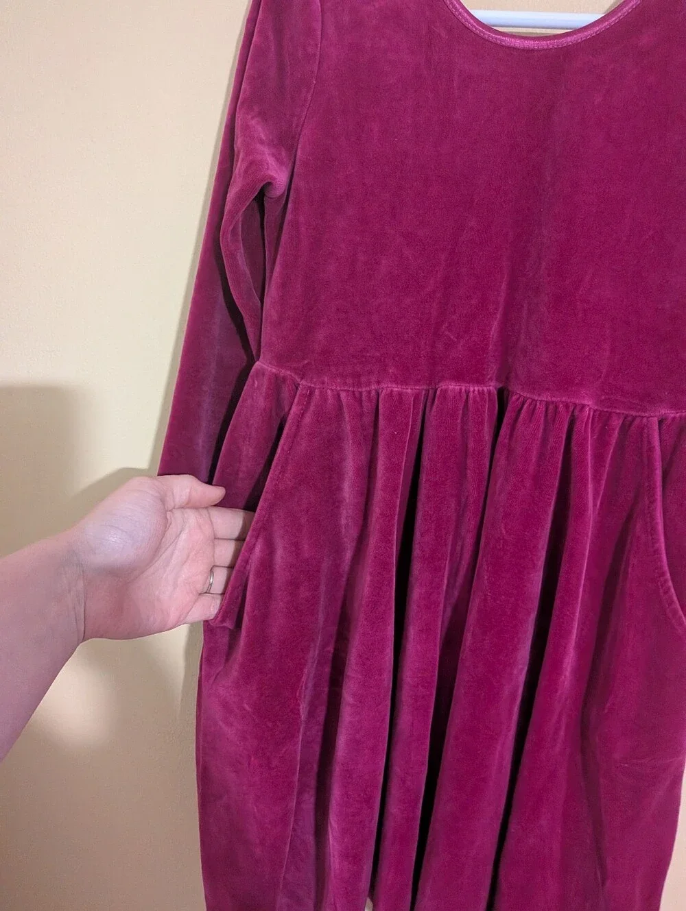 Hanna Andersson Velour Skater Dress 6-7